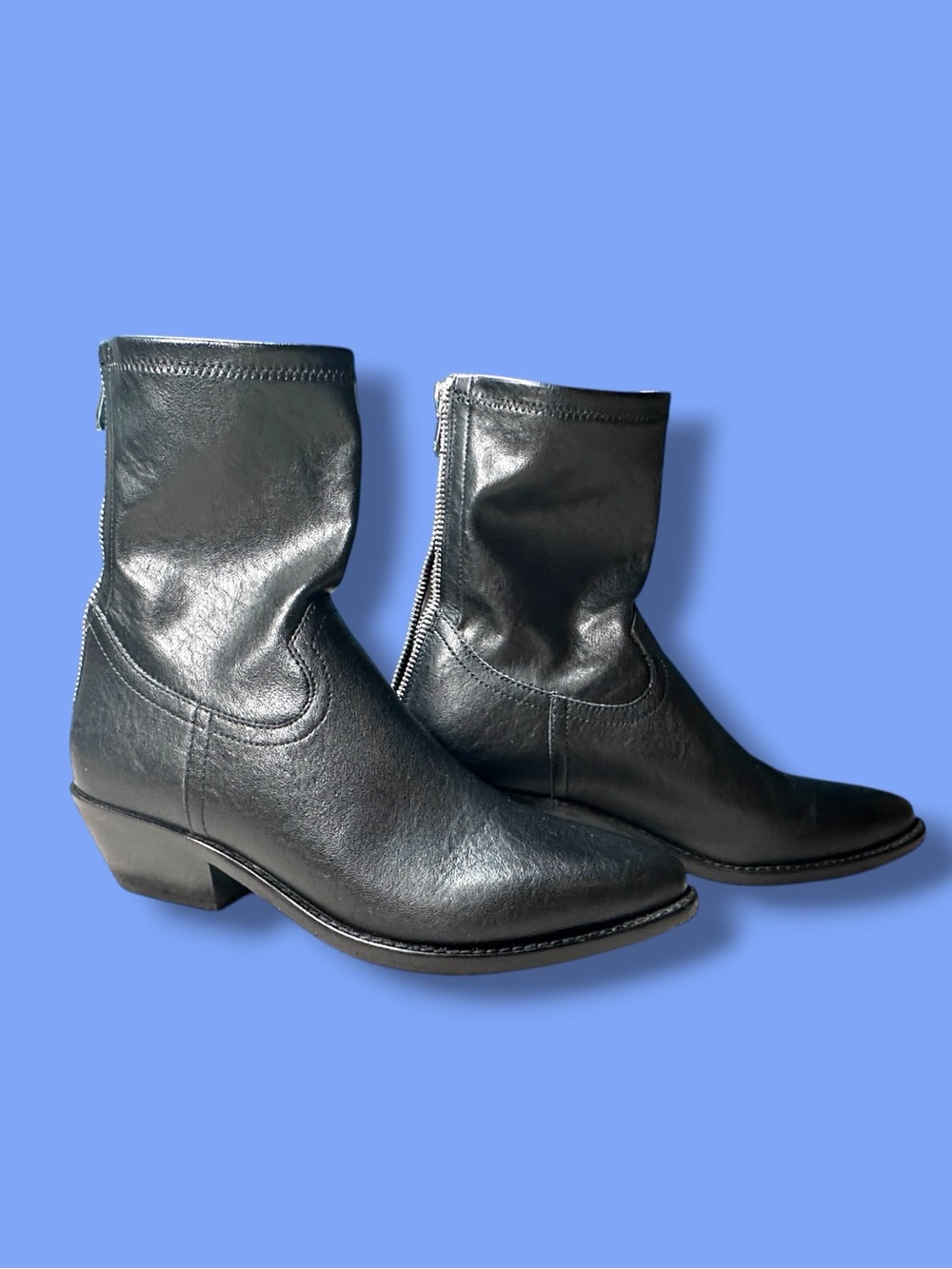 EUC DKNY Women's Raelani Faux Leather Pointed Toe Ankle Boots SIZE 8 - Picture 7 of 15